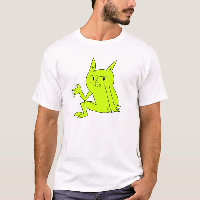 Enkel sittande goblin-män skjorta t shirt (Framsida)