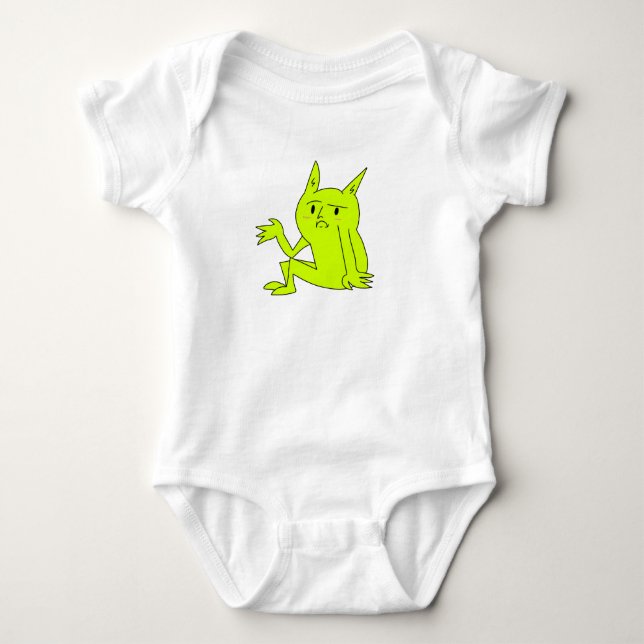 Enkel sittande goblinbaby topp t shirt (Framsida)