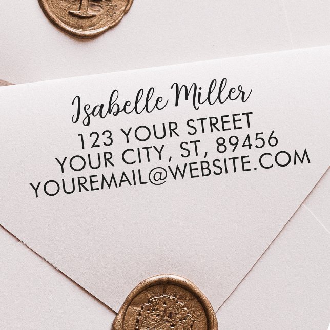 Enkel självfyllning av Returadress Frimärke Självfärgande Stämpel (Skapare uppladdad)