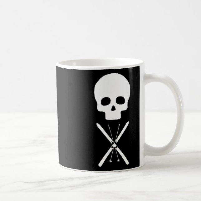 Enkel skalldesign Clic Look för längdskidåkning Kaffemugg (Höger)