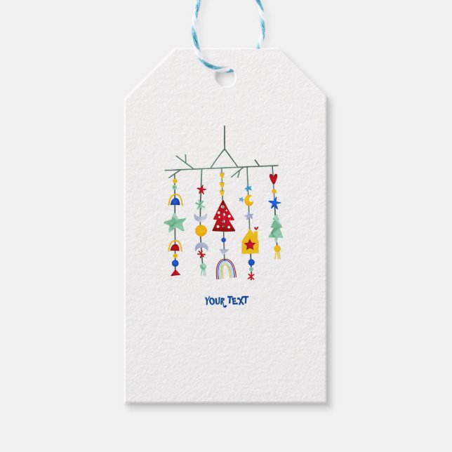 Enkel skandisk minimalistisk presentetikett (Framsidan)