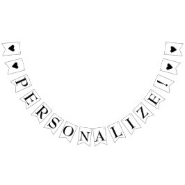 Enkel Skapa Dina Egna Söta Svarta Hjärtan Fest Vimplar