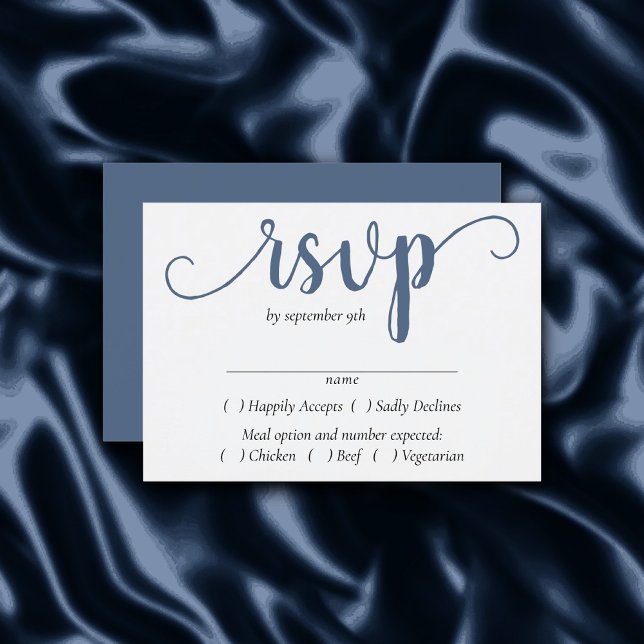 Enkel skiktskript | Dusty Blue Entree Choice OSA Kort (Skapare uppladdad)