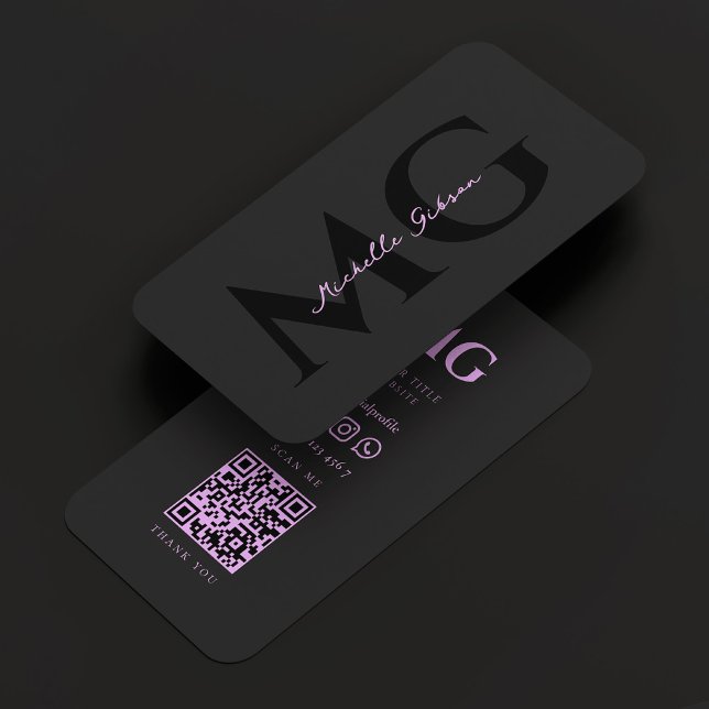 Enkel skönhetskonsult Estetiker Svart Lila Visitkort (Simple Beauty Consultant Esthetician Black Purple Business Card
)