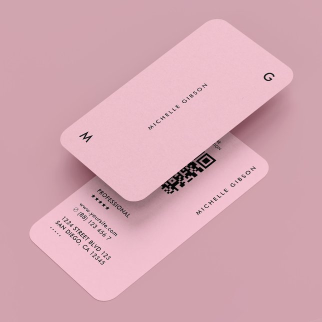 Enkel skönhetsvård, pastellRosa Visitkort (Simple Beauty Aesthetic Pastel Pink Business Card
)