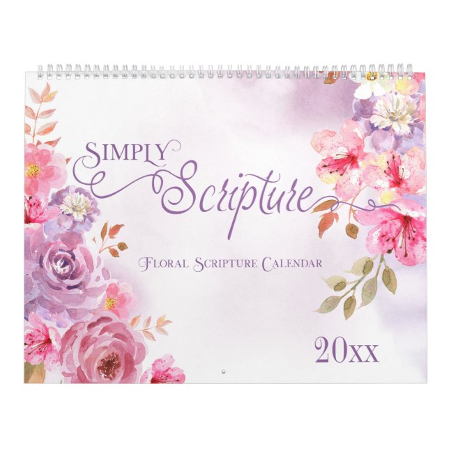 Enkel Skrift Blommig Kalender (Omslag)
