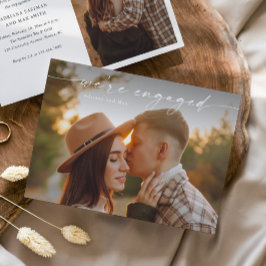 Enkel skript 2 Foto Bröllop Förlovning Inbjudningar