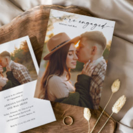 Enkel skript 2 Foto Bröllop Förlovning Inbjudningar