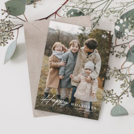 Enkel Skript 3 Foto Glad Julkort