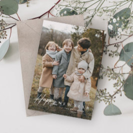 Enkel skript 3 Foto Gott Nytt År Julkort