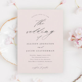 Enkel skript Bröllop Inbjudningar