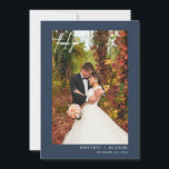 Enkel skript - dammmart modern foto-Tack Tack Kort<br><div class="desc">Tack till gästerna med det här moderna fototacket som du har kort med handskrivet "tack".</div>