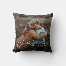 Enkel Skript Fundera Varje Ögonblick Foto Kudde