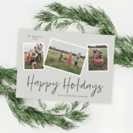 Enkel skript Glad helg 3 Fotokollage Julkort