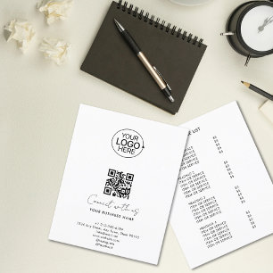 Enkel Skript Kontakta Oss Logo QR-kod Kampanj Flygblad