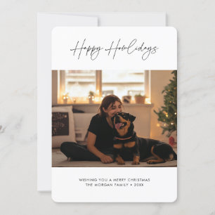 Enkel skript Lycklig Howlidays-Hund-foto Julkort