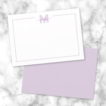 Enkel skript minimalistisk lila namnmonogram