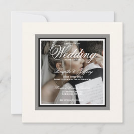 Enkel skript modern bröllopsinbjudan inbjudningar