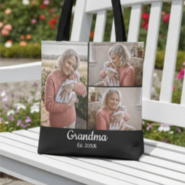 Enkel Skript Mormor Est. 3 Foto År Tygkasse