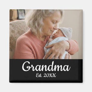 Enkel Skript Mormor Foto År Etab. Magnet