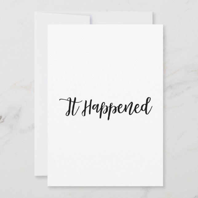 Enkel skript Nygift Webbplats RSVP Bröllopsfest Inbjudningar (Framsida)