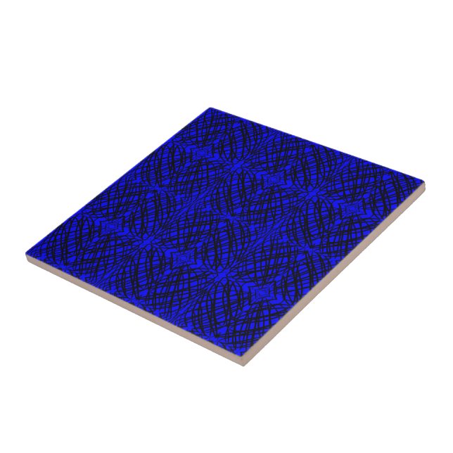 Enkel skript | Spegel Tiling | Blå | Kakelplatta (Sidan)