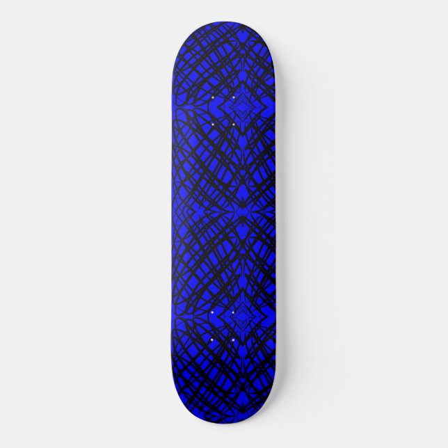 Enkel skript | Spegel Tiling | Blå | Mini Skateboard Bräda 18,5 Cm (Framsida)