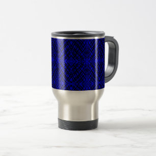 Enkel skript Spegel Tiling Blå Resemugg