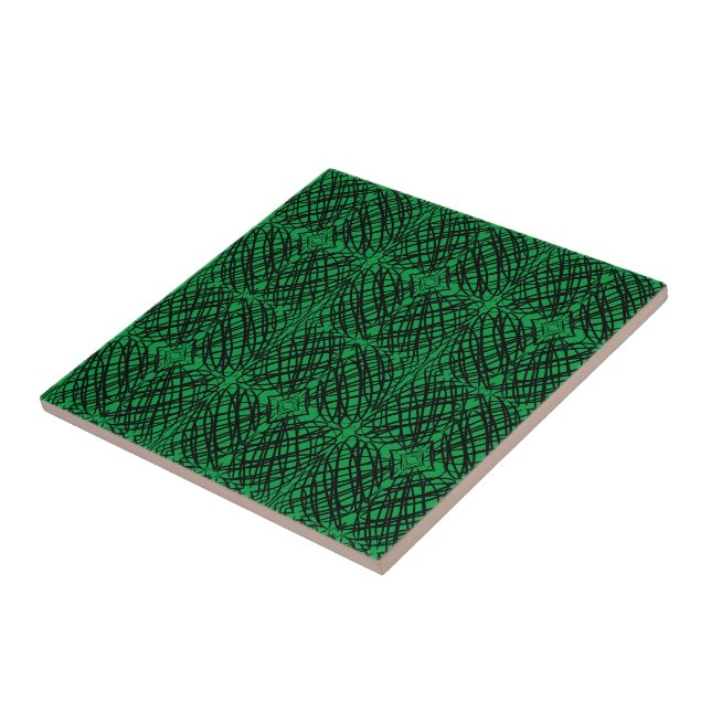 Enkel skript | Spegel Tiling | GRÖNT | Kakelplatta (Sidan)