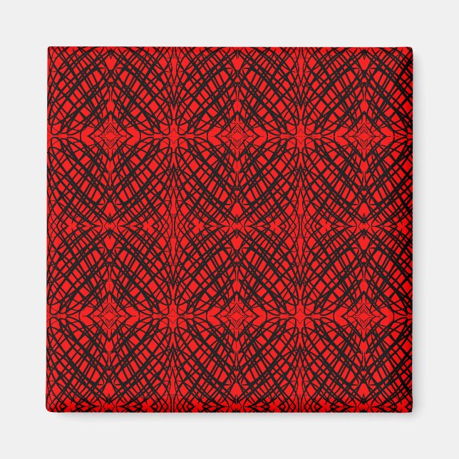 Enkel skript | Spegel Tiling | Röd | Magnet (Framsidan)