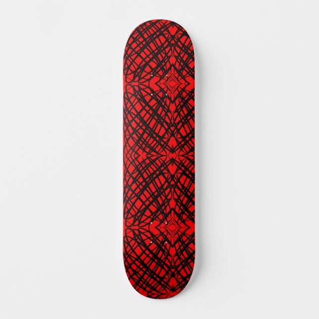 Enkel skript | Spegel Tiling | Röd | Mini Skateboard Bräda 18,5 Cm (Framsida)