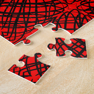 Enkel skript Spegel Tiling Röd Pussel