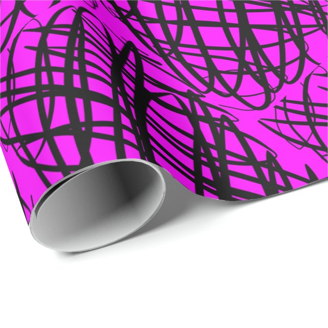 Enkel skript | Svart | Anglat | MAGENTA | Presentpapper (Rullad Hörn)