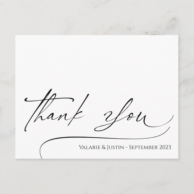 Enkel skript Tacksamhets vykort (Framsida)