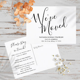 Enkel skript Vi har flyttat New Home Adress Meddelande Vykort