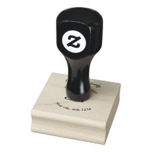 Enkel skriptmonogram stämpel