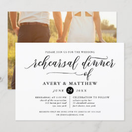 Enkel skripttypografi | Foto Rehearsal Middag Inbjudningar