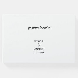 Enkel skrivmaskin Typograph Personlig Bröllop Gästböcker