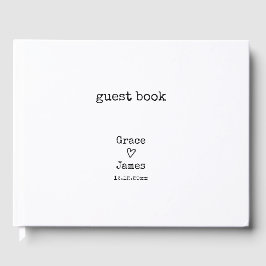 Enkel skrivmaskin Typograph Personlig Bröllop Gästböcker