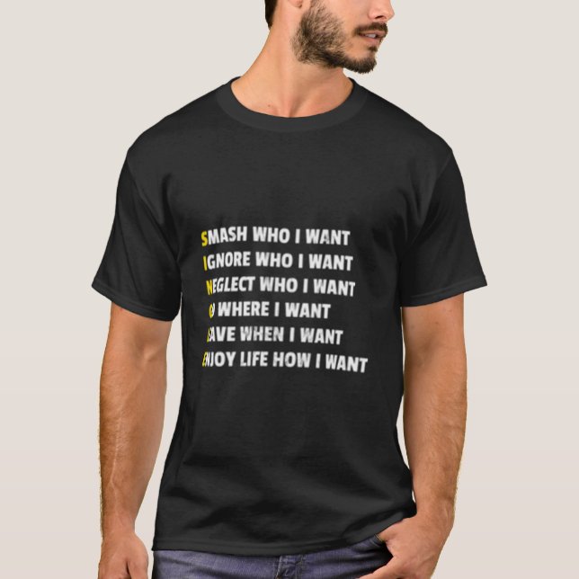 Enkel Smash Vem Jag Vill T Shirt (Framsida)