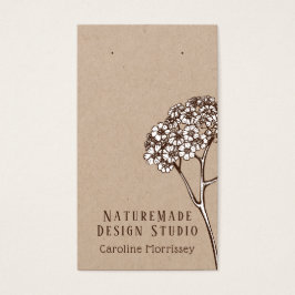 Enkel smycke örhänge display rustic kort