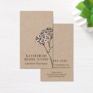 Enkel smycke örhänge display rustic kort