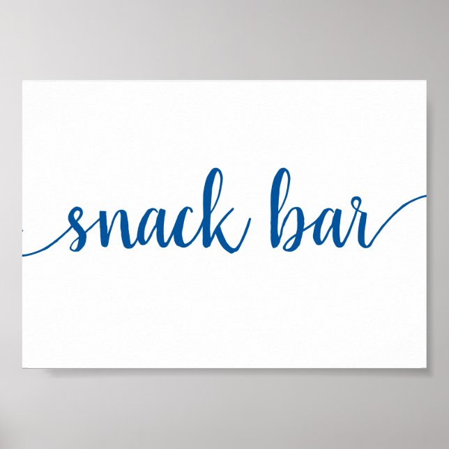 Enkel Snack Pub | Händelsetecken för Fransk blå Poster (Framsidan)