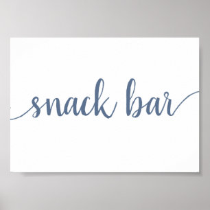 Enkel Snack Pub Vänsterblå valfri händelselogg Poster