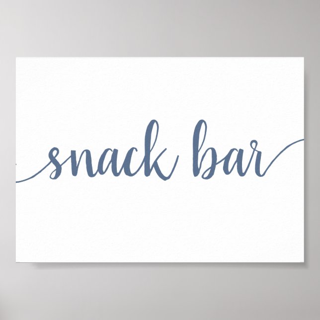 Enkel Snack Pub | Vänsterblå valfri händelselogg Poster (Framsidan)