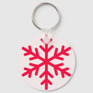 Enkel snöflake, vinterminimalistisk nyckelring