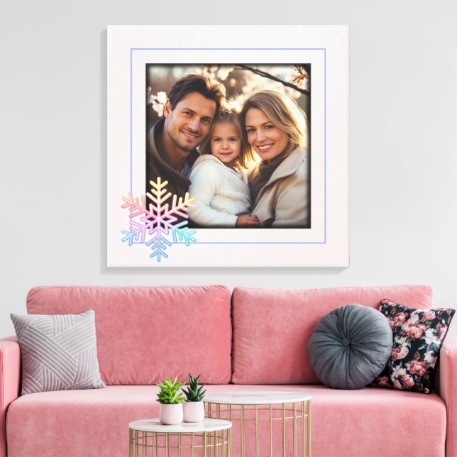 Enkel snöflinga canvastryck (Insitu (Vardagsrum))