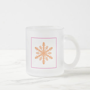 Enkel snöflinga frostad glasmugg
