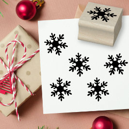 Enkel snöflinga julfirande stämpel