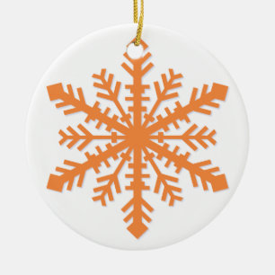 Enkel snöflinga julgransprydnad keramik